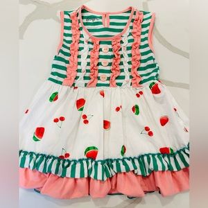 Ruffles by Tutu and Lulu Cherry Watermelon sundress